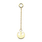 14Kt Yellow Gold Star Wars Rebel Symbol Dangle Chain Earrings Charm