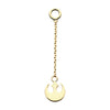 14Kt Yellow Gold Star Wars Rebel Symbol Dangle Chain Earrings Charm
