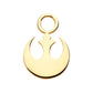 14Kt Yellow Gold Star Wars Rebel Symbol Earrings Charm