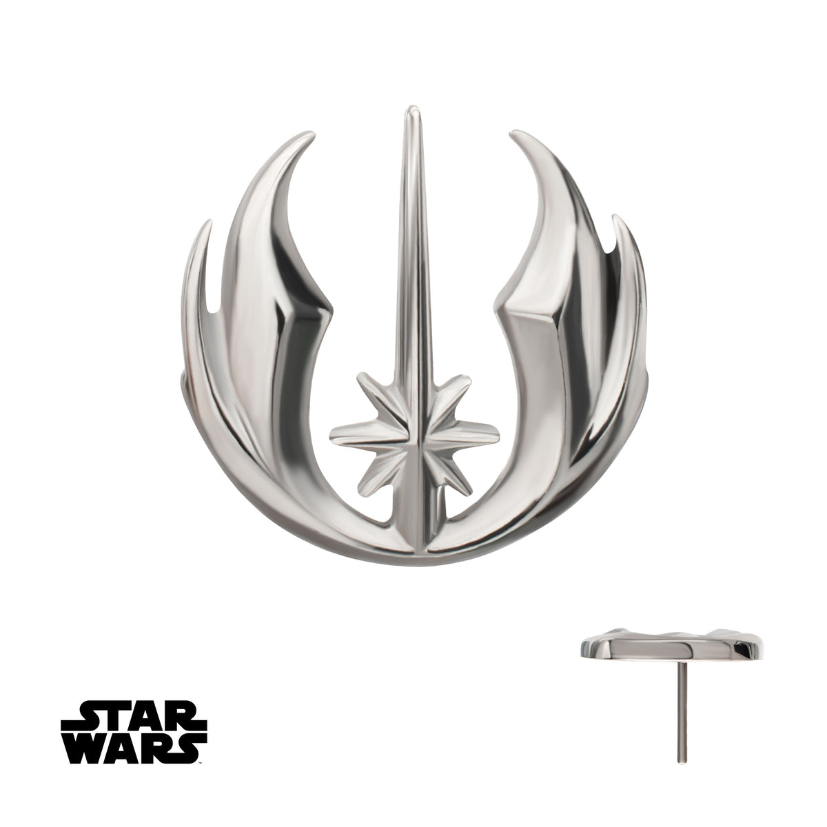 Titanium Threadless Star Wars Jedi Symbol Top