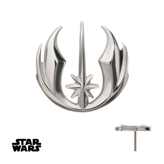 Titanium Threadless Star Wars Jedi Symbol Top