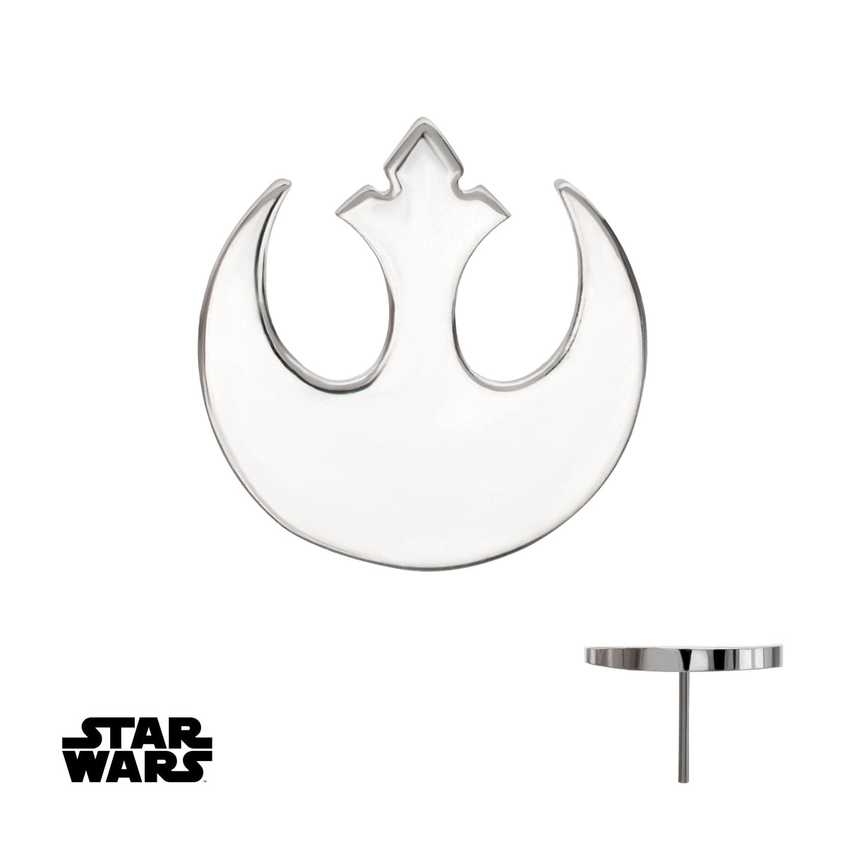 Titanium Threadless Star Wars Rebel Symbol Top