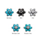 Titanium Internally Threaded with Prong Set 7 CZ Flower Top