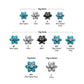 Titanium Internally Threaded with Prong Set 7 CZ Flower Top