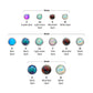 14g Titanium Internally Threaded Bezel Set Synthetic Opal Disc