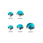 Titanium Internally Threaded Prong Set Turquoise Tops