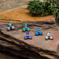 Titanium Internally Threaded Pronged Round Synthetic Opal Trinity Top
