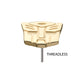 14Kt Yellow Gold Transformers Autobot Logo Threadless Top