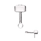 14Kt White Gold Marvel Thor's Hammer Threadless Top