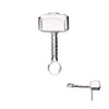 14Kt White Gold Marvel Thor's Hammer Threadless Top