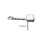 14Kt White Gold Marvel Thor's Hammer Threadless Top
