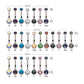 Titanium Internally Threaded Double Bezel Round with Smooth Rounded Back & Fixed Bottom Navel