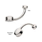 Titanium Internally Threaded Double Bezel Round with Smooth Rounded Back & Fixed Bottom Navel