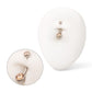 Titanium Internally Threaded Double Bezel Round with Smooth Rounded Back & Fixed Bottom Navel