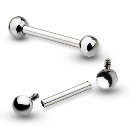 Titanium-Internally Threaded Big Gauge Barbells