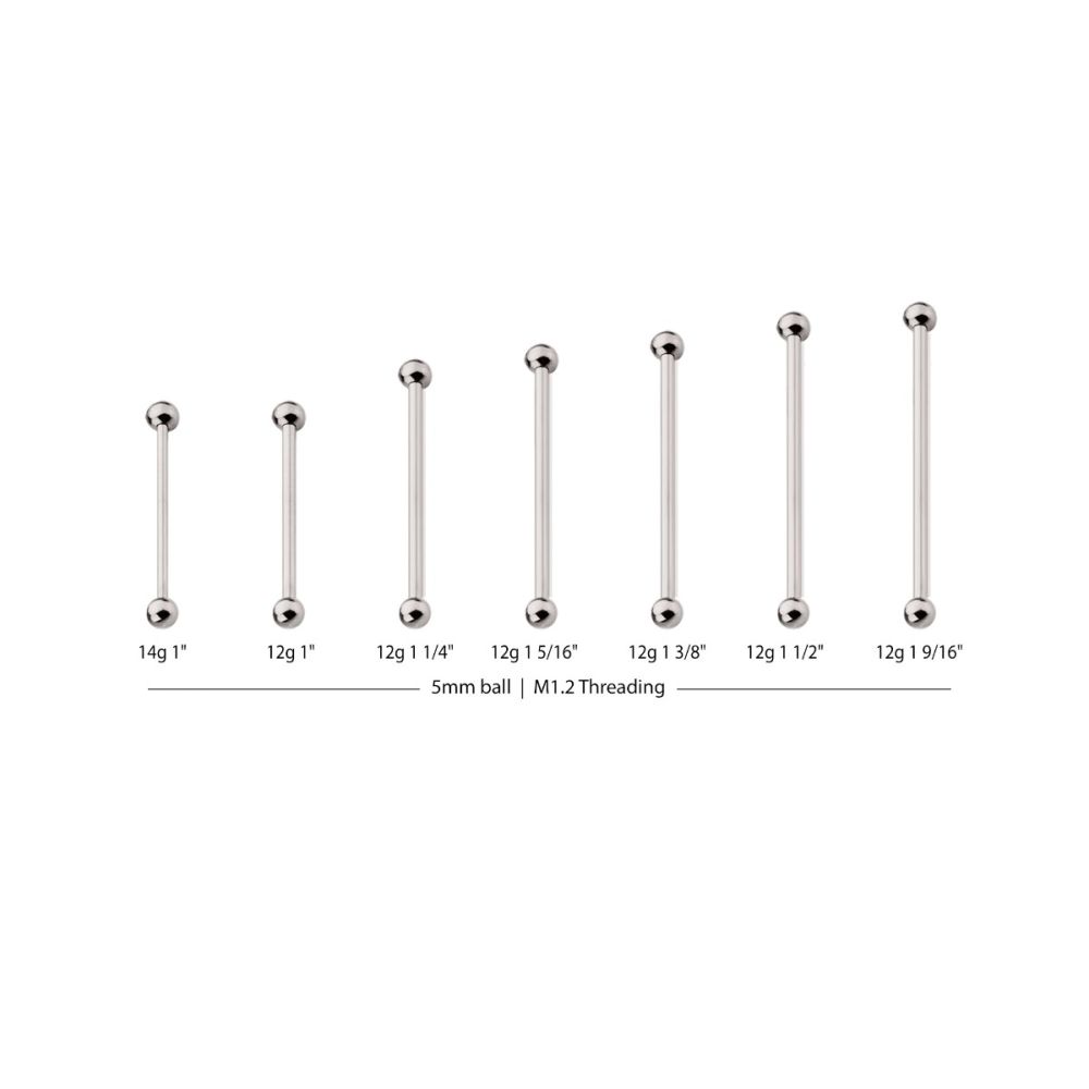 Titanium Internally Threaded Industrial Barbells