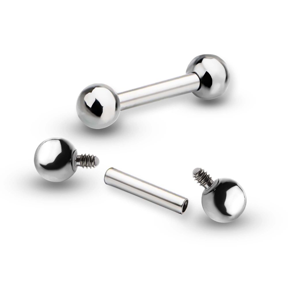 Titanium-Internally Threaded Micro Barbells