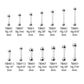 Titanium-Internally Threaded Micro Barbells