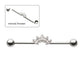 Titanium Internally Threaded 5 Marquise Gem Cluster with Ball End Industrial Barbell