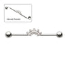 Titanium Internally Threaded 5 Marquise Gem Cluster with Ball End Industrial Barbell