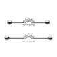 Titanium Internally Threaded 5 Marquise Gem Cluster with Ball End Industrial Barbell