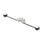 Titanium Internally Threaded 5 Marquise Gem Cluster with Ball End Industrial Barbell