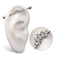 Titanium Internally Threaded 5 Marquise Gem Cluster with Ball End Industrial Barbell