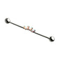 Titanium Internally Threaded Alternating Round & Baguette Prong Set Gem Cluster with Ball End Industrial Barbell