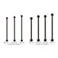 Black PVD Titanium-Internally Threaded Industrial Barbells