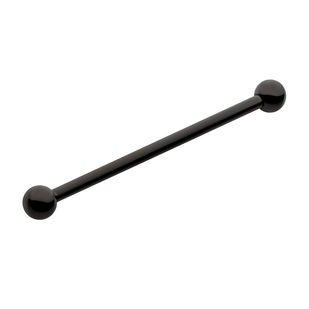 Black PVD Titanium-Internally Threaded Industrial Barbells