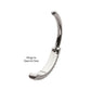 Titanium Triple Row Pave Gem Navel Clicker