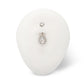 Titanium Internally Threaded Teardrop Halo with Clear Gem Edge Fixed Bottom Navel