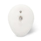 Titanium Internally Threaded Radiant Heart Halo with Clear Gem Edge Fixed Bottom Navel