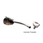 Titanium Internally Threaded Double Prong Set Teardrop Gem Fixed Bottom Navel
