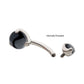 Titanium-Internally Threaded with 3 Prong Set Double Stone Fixed Bottom Navel Ring