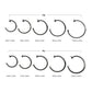Titanium Flat Back Half Hoop Nose Ring