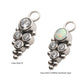 Titanium 7-Bead Bezel Round CZ/Opal 4-Cluster Charm