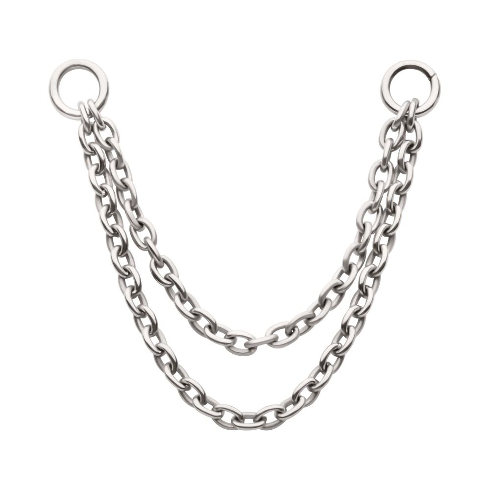 Titanium 2 Tier Rolo Chain with Ring