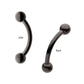 Black PVD Titanium-Internally Threaded Ball End Curved Barbell