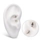 Titanium Internally Threaded Spike End Curved Barbell