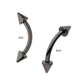 Black PVD Titanium Internally Threaded Spike End Curved Barbell