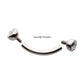 Titanium Internally Threaded Double Bezel Gem End Curved Barbell