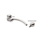 Titanium Internally Threaded Trinity Bezel Gem Fixed Top Curved Barbell