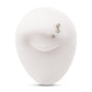 Titanium Internally Threaded Bezel Gem Fixed Top Curved Barbell with Floating Gem Dangle