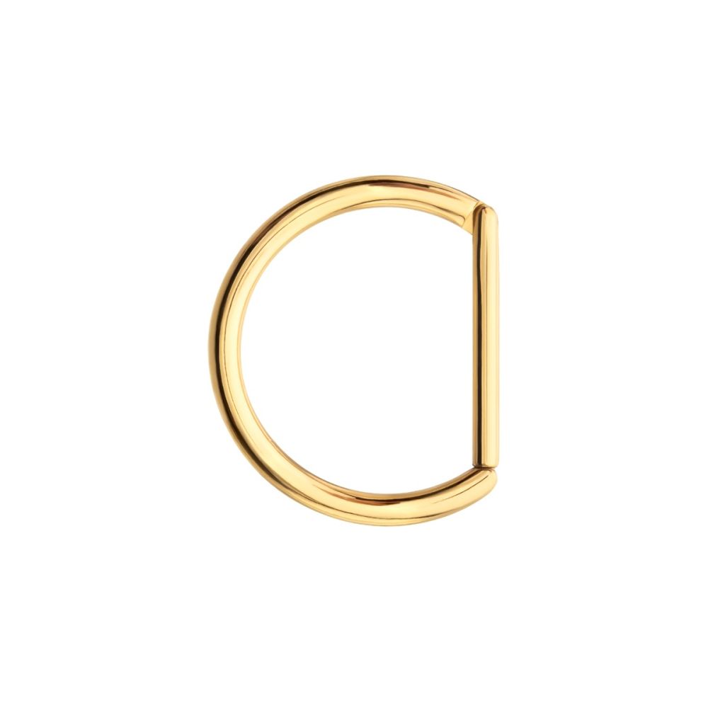 24Kt Gold PVD Titanium D-Ring Clicker