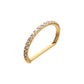 24Kt Gold PVD Titanium D-Ring Clicker with CNC Set Clear CZ Gem