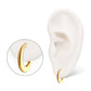 24Kt Gold PVD Titanium Sleek Dome Septum Front Facing Hinged Segment Clicker