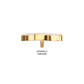 24Kt Gold PVD Titanium Internally Threaded Vine Shape Top with 3-Tier Full Opalite Marquise