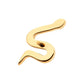 24Kt Gold PVD Titanium Internally Threaded Pave Set 13 Clear CZ Snake Top