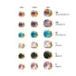 24Kt Gold PVD Titanium Internally Threaded Flat Base Low Profile 4 Prong Round Gem Top